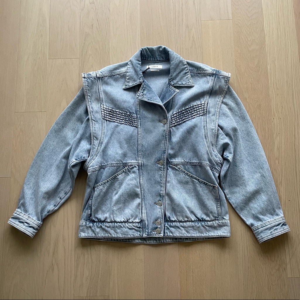 Isabel Marant Toile Harmon Denim Jacket In Lilac